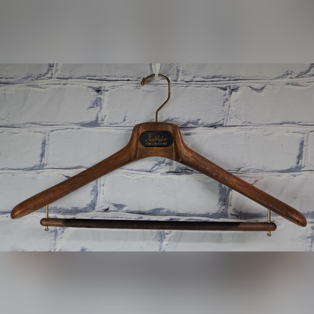 Lou Myles Vintage 90s 80s Wooden Hanger Suit *Rare* High Quality